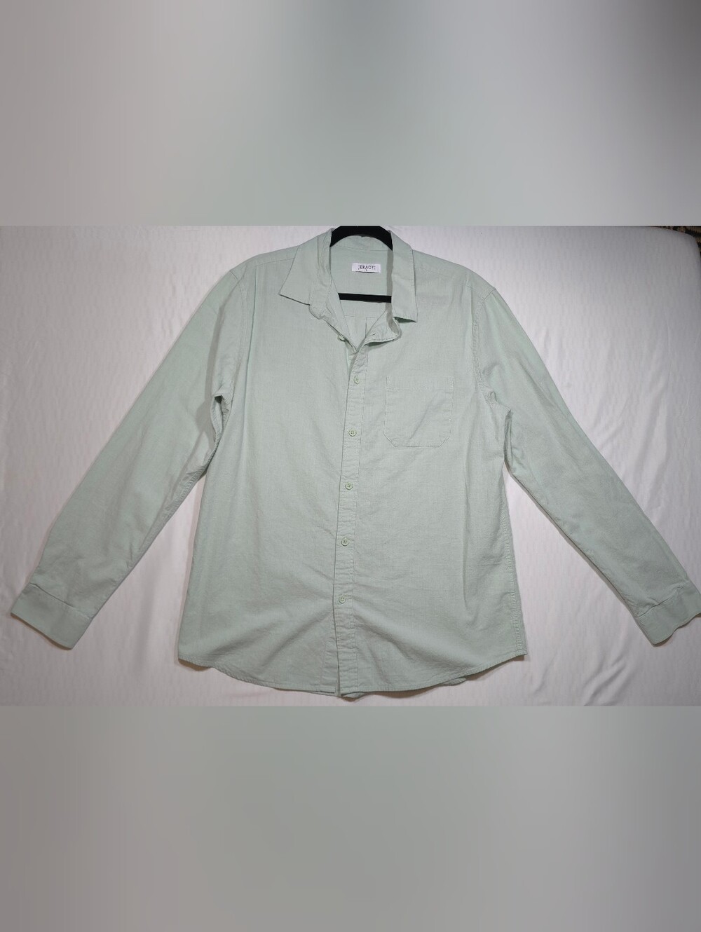 Jekaoyi Cotton Linen Button Up Shirt Men's Large